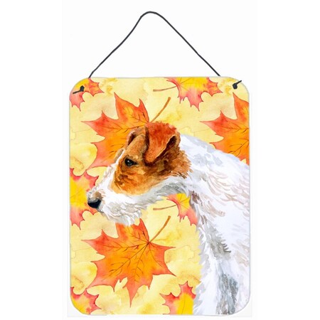Carolines Treasures Fox Terrier Fall Wall or Door Hanging Prints BB9911DS1216